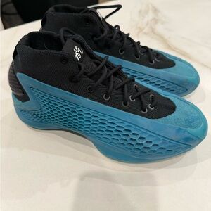Adidas AE 1 Black/Blue Teal Anthony Edwards Signature Basketball Shoes 2024